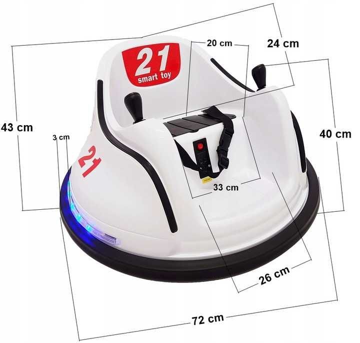Obrotowy Jeździk Na Akumulator 360° Erico Kids 30W