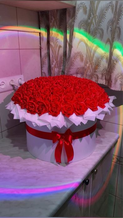 Букети з атласних стрічок