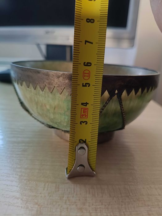 Misa jadeitowa z metalową nakładką z dynastii Qing