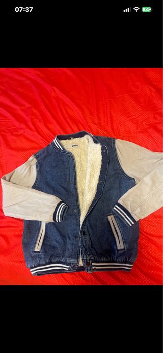 Damska kurteczka  jeans - ocieplana