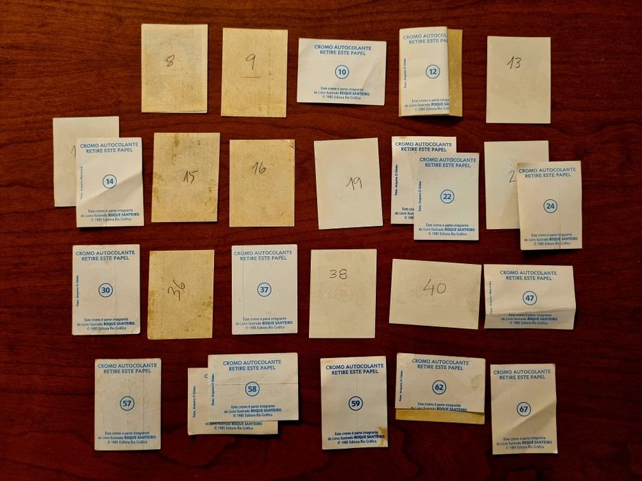 Animais Familiares Roque Santeiro Star Wars cromos Panini cartas