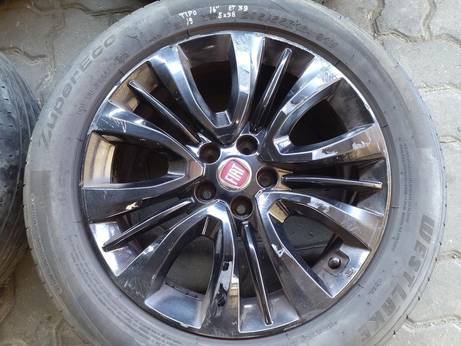 Jantes Fiat R16 Com Pneus 205/55 Furação 5X98