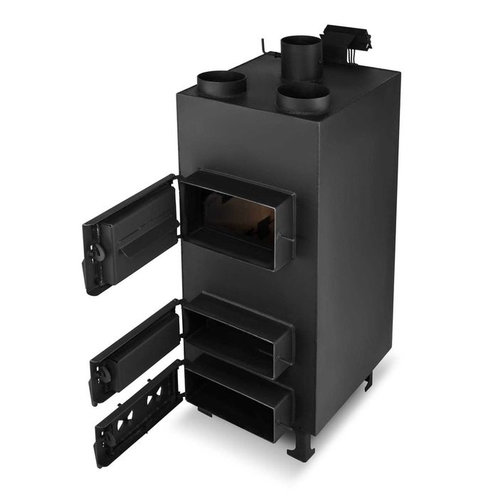 Piec nadmuchowy z nadmuchem dmuchawa HIGHER PN3 o mocy 25 kW ECODESIGN