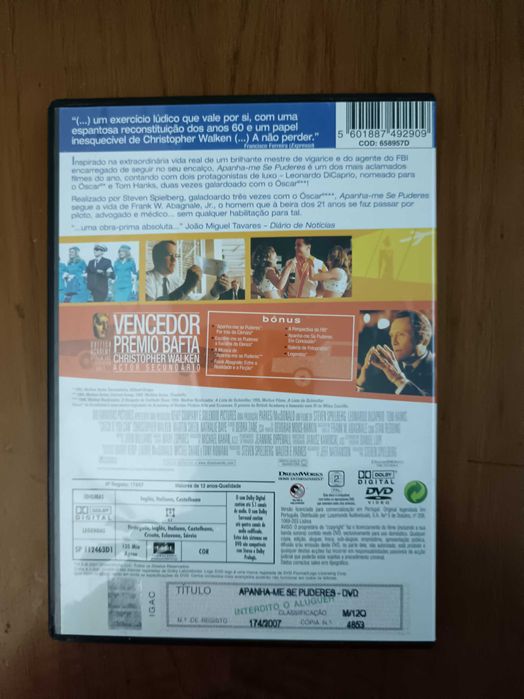 filme dvd original - apanha - me se puderes - edição dupla