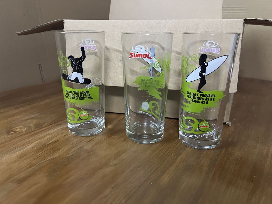 Copos sumol novos conjunto de 12 unidades