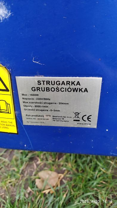 Strugarka grubościówka Westlands