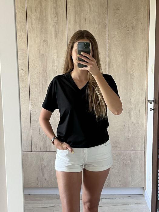 Czarna bluzka boxy reserved XS