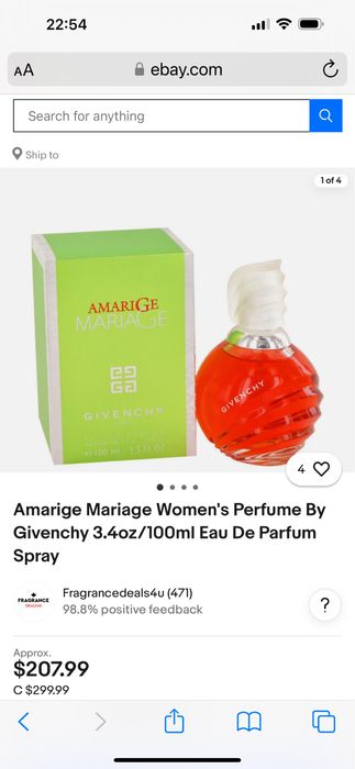Givenchy Amarige Mariage 100 ml