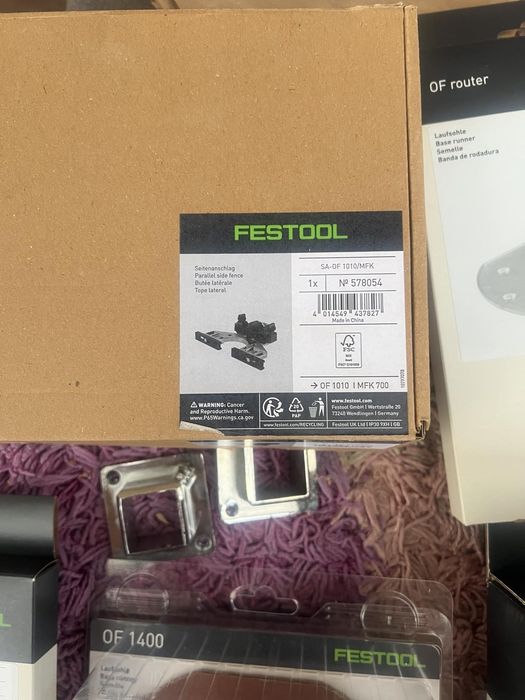 Паралельний упор Festool OF 1010  ьа різні підошви для фрезерів10