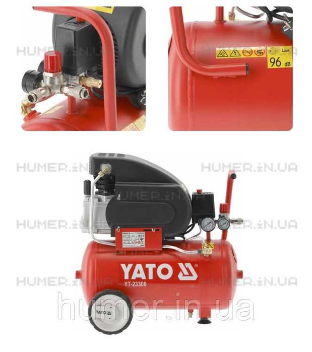 Компресор масляний Yato YT-23300 24 л, 1500 Вт
