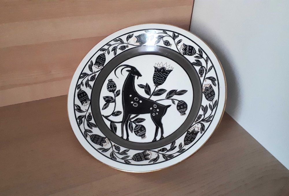 duża patera Chodzież Kwiatogal Cepelia talerz ręcznie malowany vintage