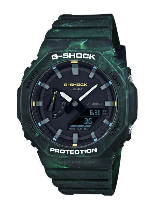 Часы Casio GA-2100FR-3A! Оригинал! Фирменная гарантия 2 года!