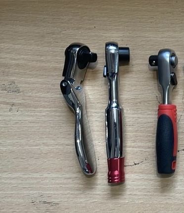 Набор 3шт мікро трещоток 1/4 квадрат та шестигранка якісні підсилені