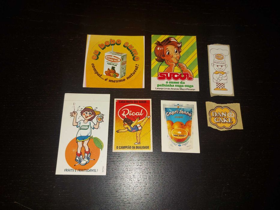 conjunto de autocolantes dos anos 80
