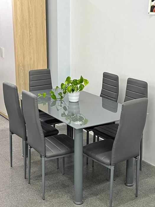 barata mesa e 6 cadeiras novas envios gratis