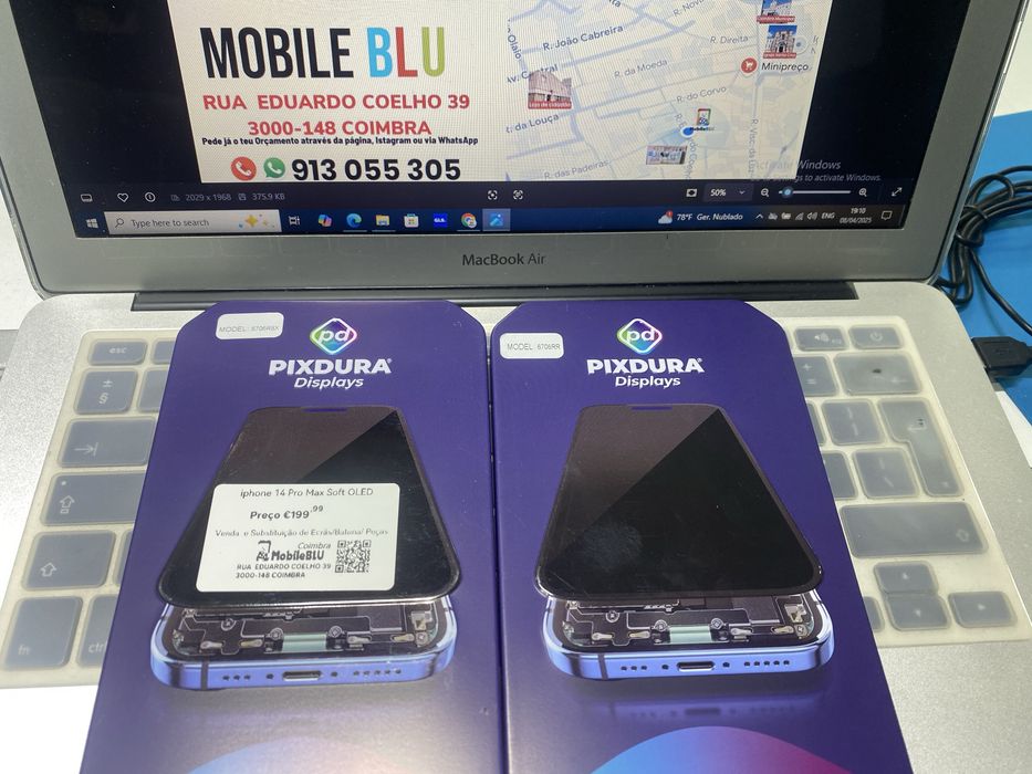 iPhone X/XS/XR/11 XS Max 13 14 Pro  Ecrã / Visor