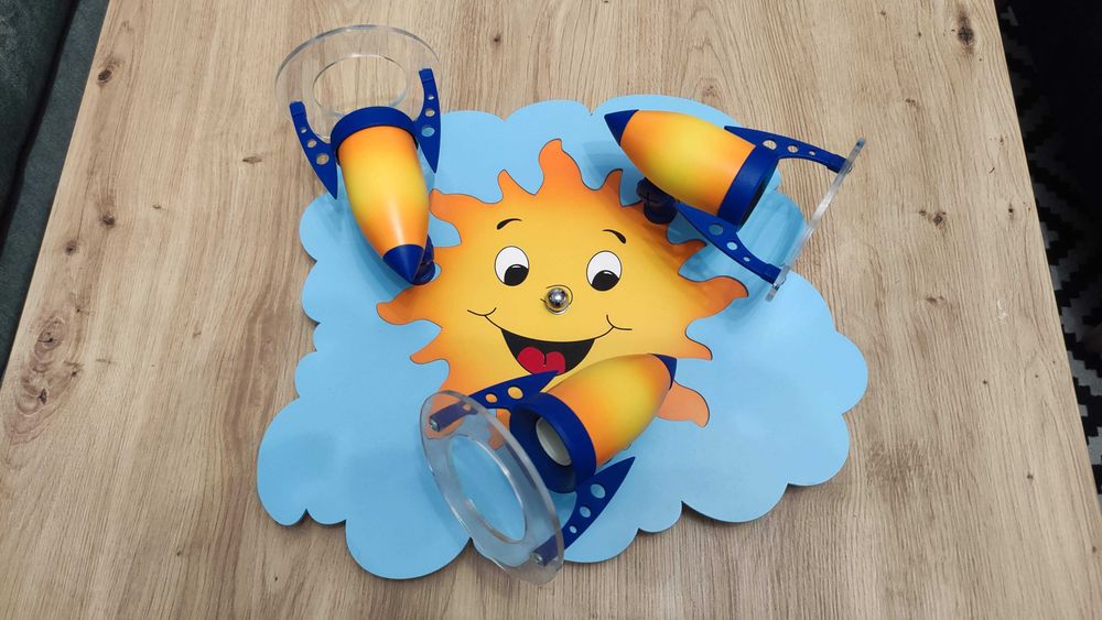 Lampa sufitowa dla dzieci SŁONECZKO