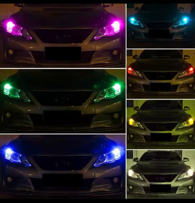 2 szt żarówek RGB(stroboskop) LED  T10 W5W tablica/postojowe