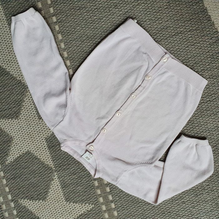 Sweterek kardigan H&M 86 pudrowy róz