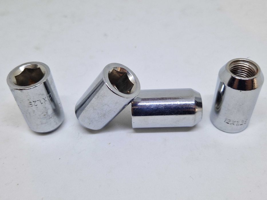 Гайка колісна відкрита під шестигранник 12x1.25/12x1.5/14x1.5 хром