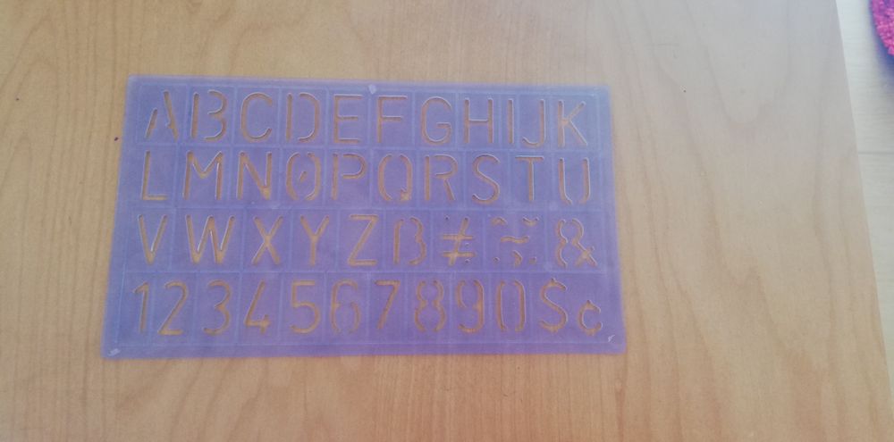 6 réguas de letras e números