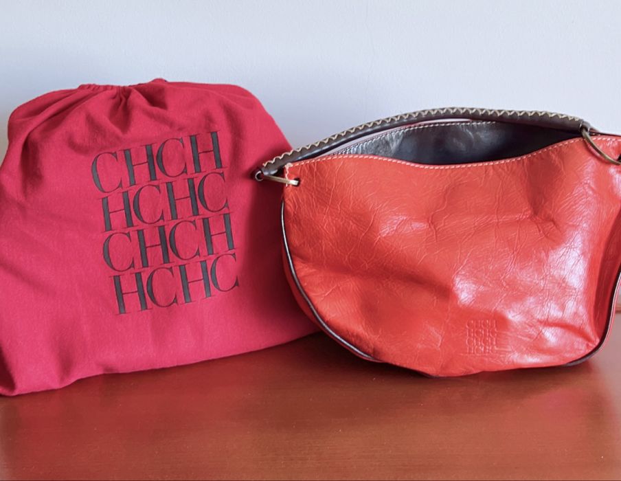 Carteira em pele vermelha Carolina Herrera