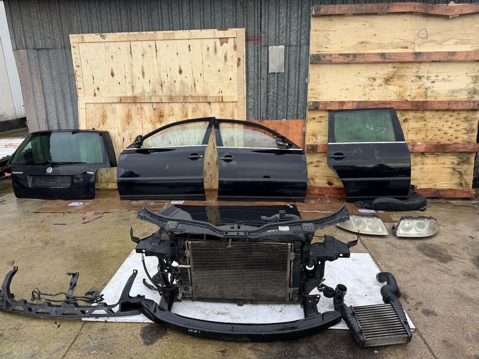 Vw Volkswagen Passat b5 FL po lifcie LC9X 2.0 diesel pas przedni belka przednia przód intercooler lampy przednie przód drzwi prawe lewe przednie tylnie tył klapa bagażnika maska