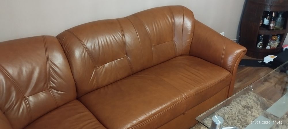 Narożnik skórzany  ława stan idealny