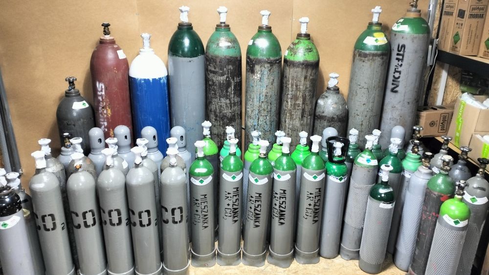 Sprzedaż nowe i używane  pełne butle. Dwutlenek węgla- 6 kg