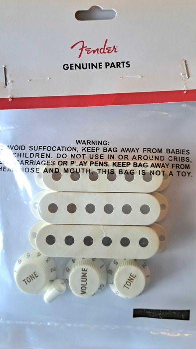 FENDER STRAT Pickguard-Capas pickups-Slides-Selector 5 posicões-Pedais