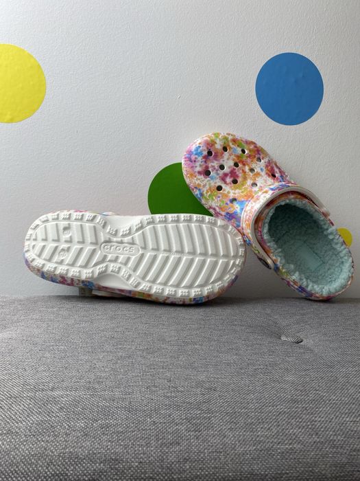 Утеплені сабо Crocs Classic Lined Tie Dye