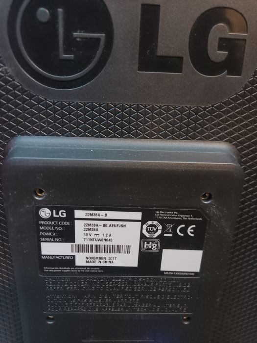 Monitor 22 całe LG 22m38a-b.