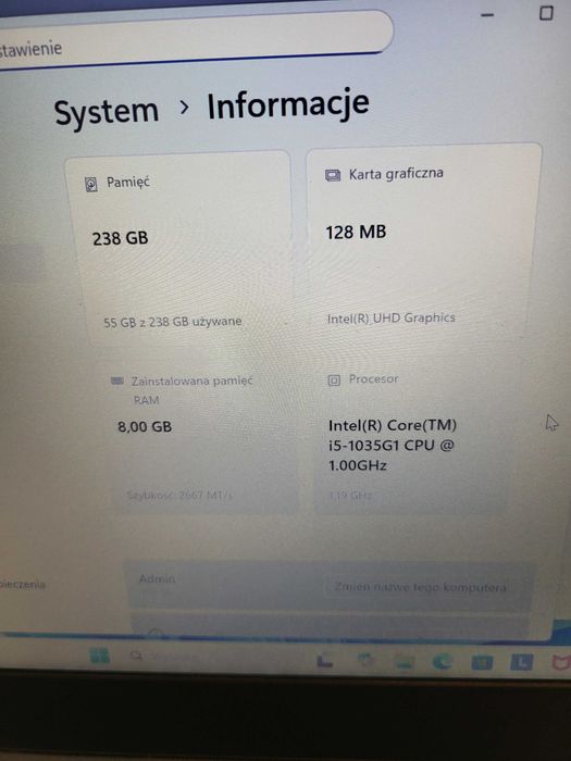 4343/25 Laptop Lenovo V14-IIL i5/8BG/238GB SSD