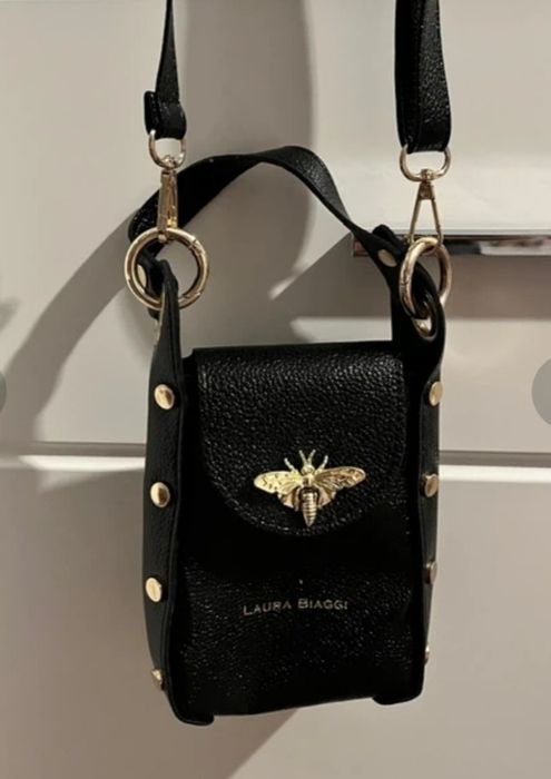 LAURA BIAGGI torebka listonoszka rowerówka czarna