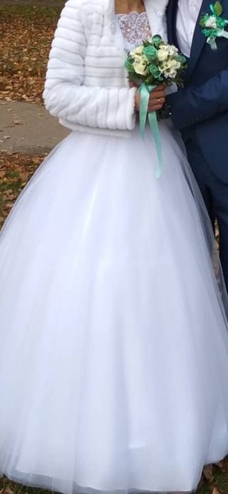 Весільна біла шубка, 46 розмір