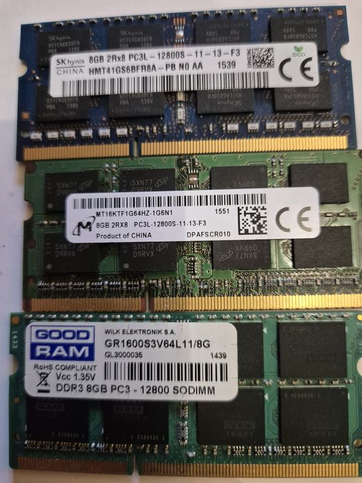 8gb PC3L ddr3 laptop cena za 1sztuke