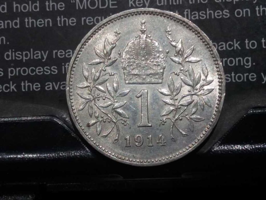 1 Korona Austro-Węgierska 1914,Srebro.Stan menniczy!