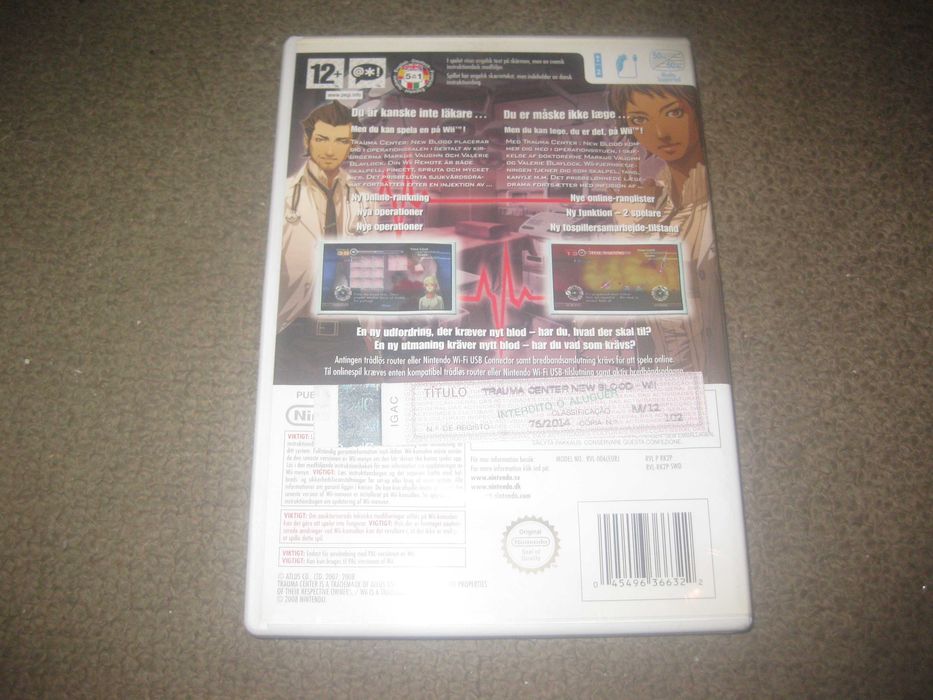 Jogo "Trauma Center: New Blood" para a Nintendo Wii/Completo!
