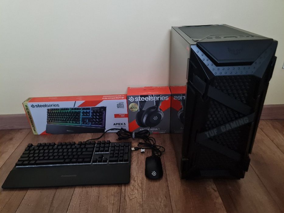Gamingowy komputer Asus TUF + SteelSeries. Jak NOWY. Windows 11 Pro