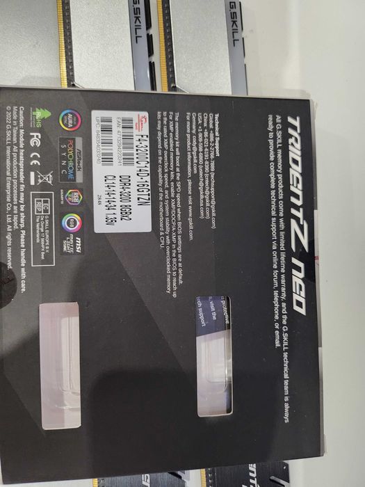 ram G.skill trident z Neo RGB (4x8gb) 32gb DDR4 -3200mhz cl14 preta