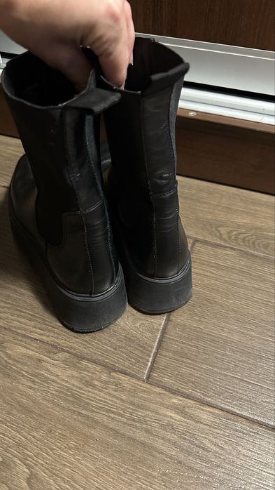 Ботінки, чоботи, челсі Zara осінь-весна шкіра