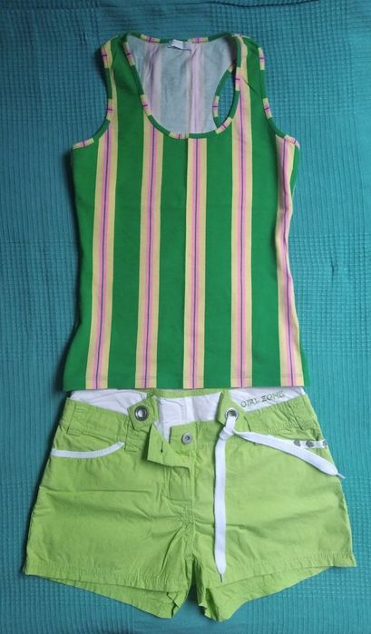 Spodenki z koszulką bez rękawów 34/XS