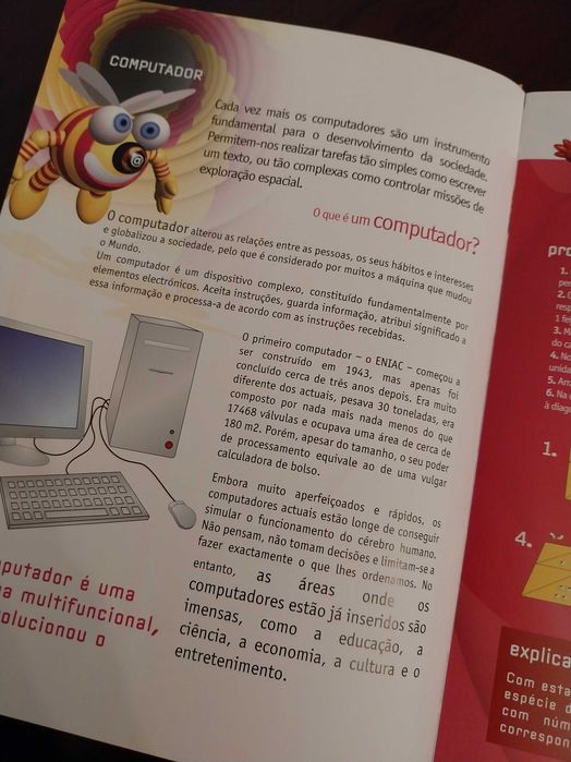 Livro pedagógico + DVD "Computadores e Internet", Enciclopédia Multimédia, Odisseia da Ciência (Volume 6)
