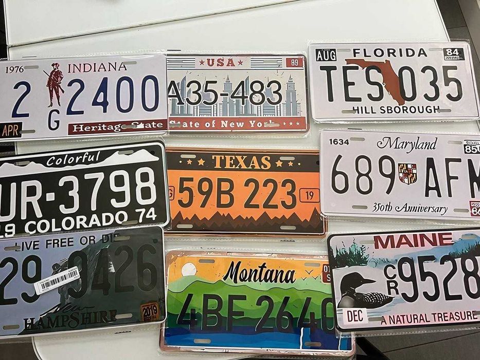 Таблички Номера Сша