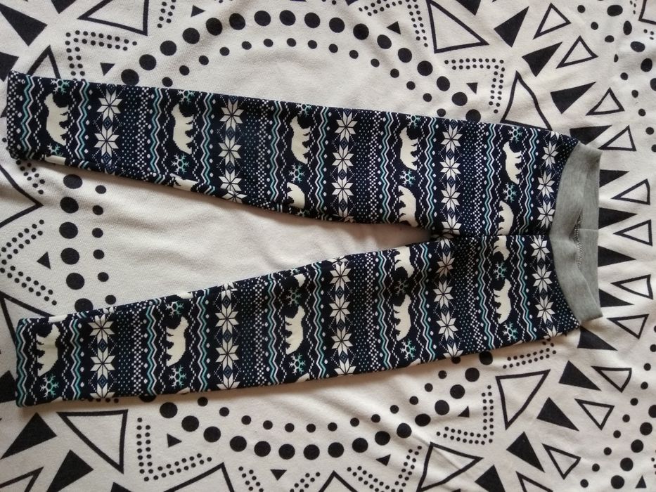 Legginsy w misie polarne niedźwiedzie 122/128 Miego