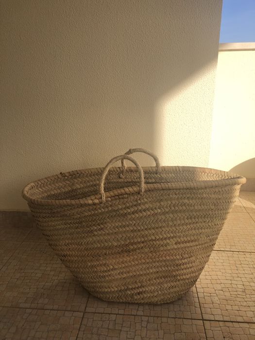 Cesto de vime decoração