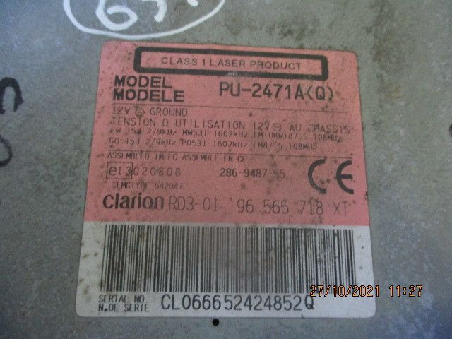 Rádio / auto-rádio CITROËN C3 I (FC_)