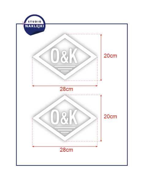 Naklejka Logo O&K Orenstein&Koppel Koparka Ładowarka Nalepki Naklejki