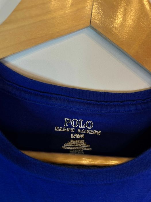 Koszulka Ralph Lauren niebieksa z logiem L