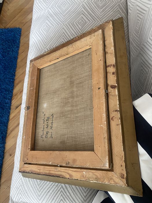 Obraz Martwa Natura Jan Nieborak Olej 46x38 cm